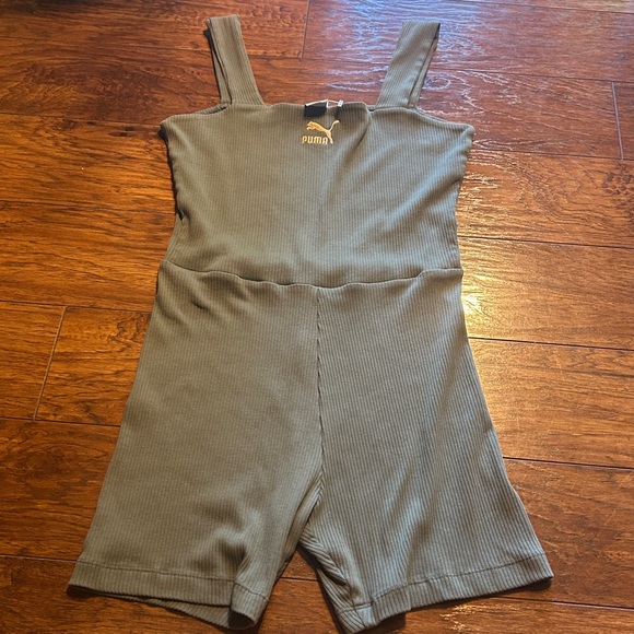 Puma Classics ribbed unitard in green size small - Picture 5 of 7